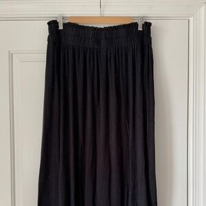 Boden black jersey midi skirt